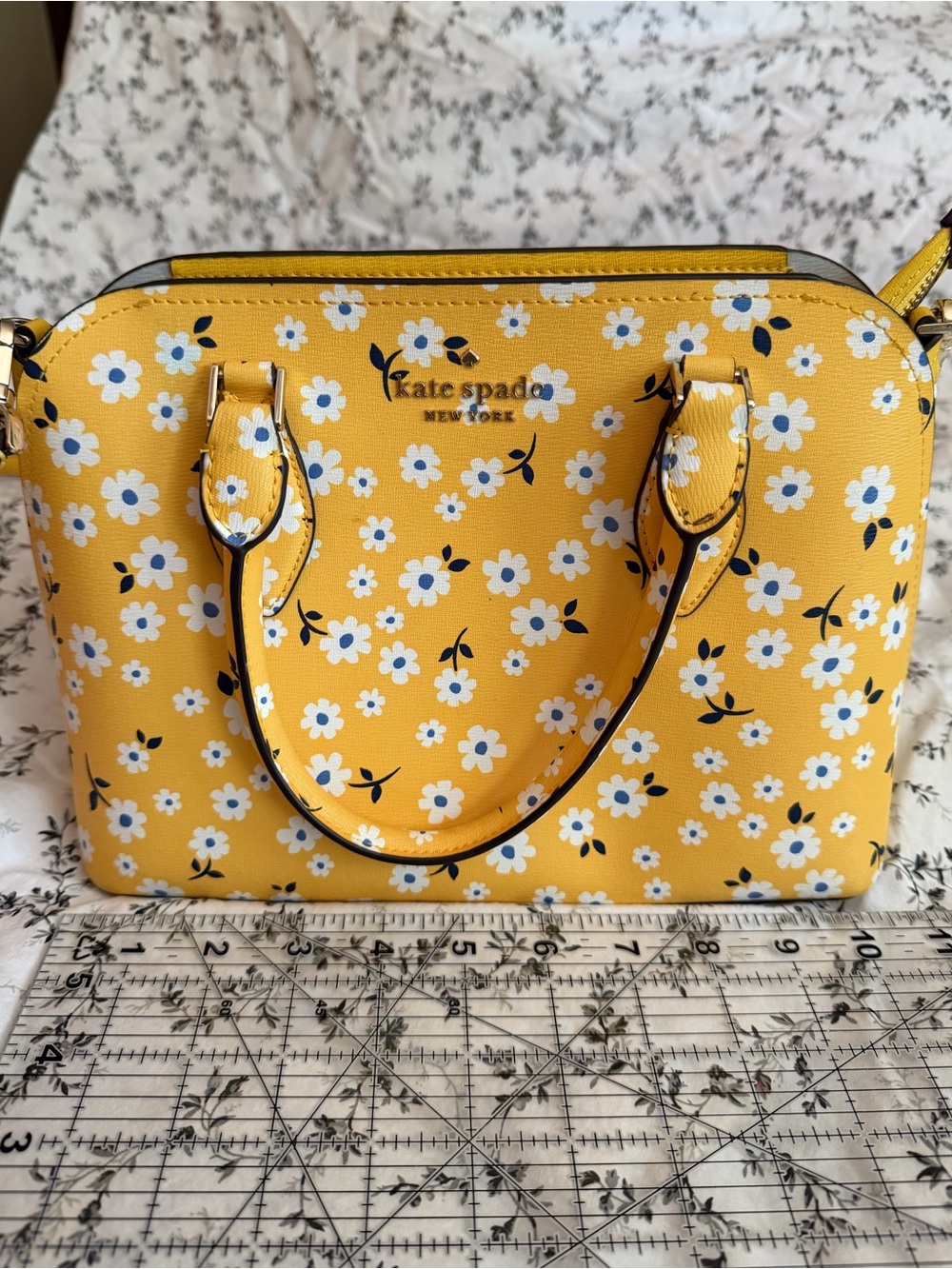 Kate Spade Yellow Darcy Satchel Ditsy Floral